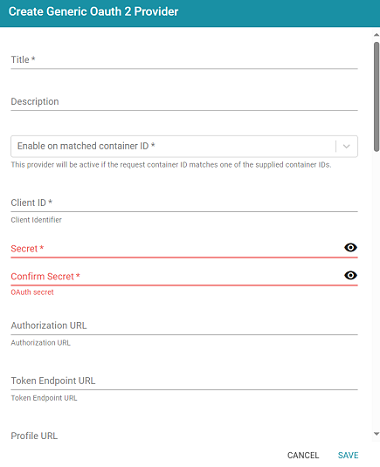 Adding an Oauth 2 Provider
