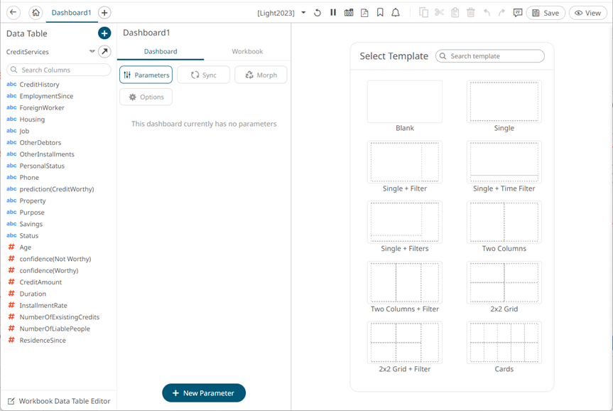 Working with Add Data Table Wizard