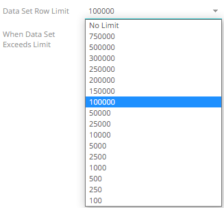 Setting Row Limit of Data Sources