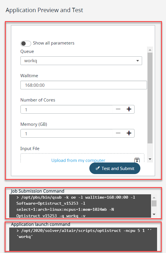 Peview and Test Panel