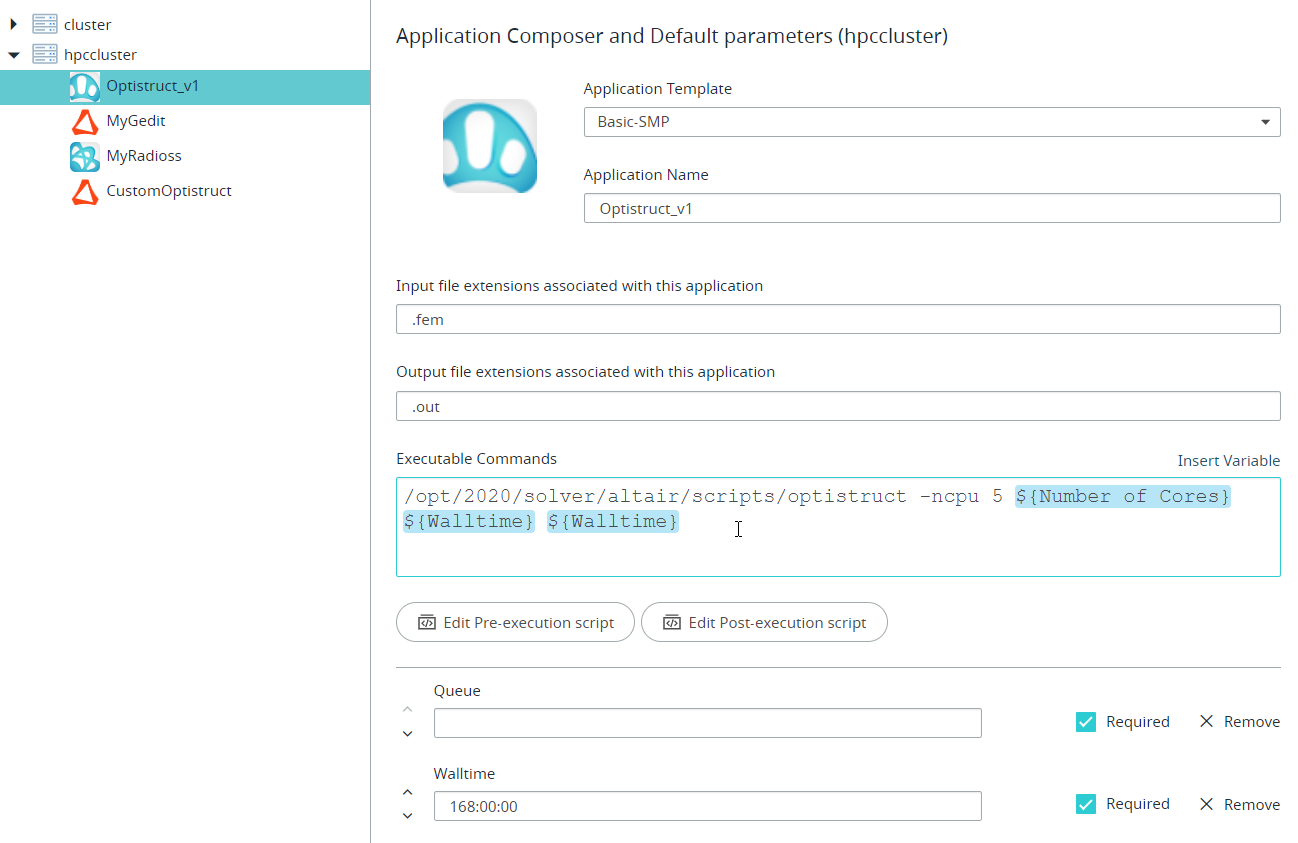 Application Definitions - Compose Panel
