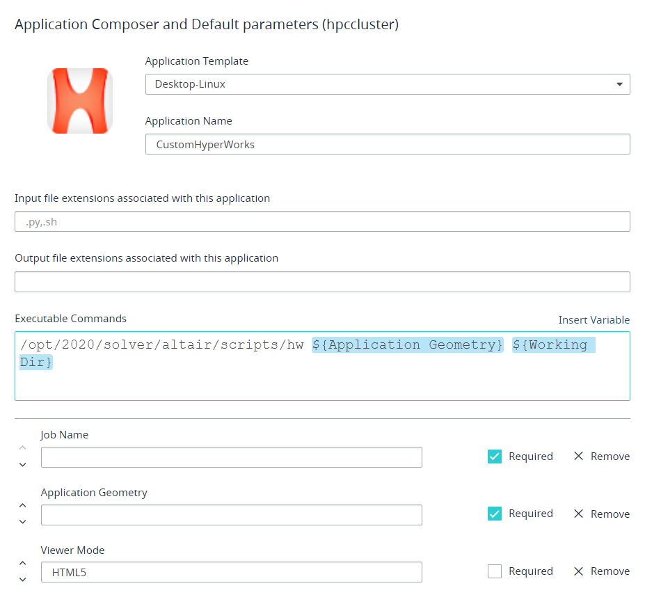 Application Definition Form