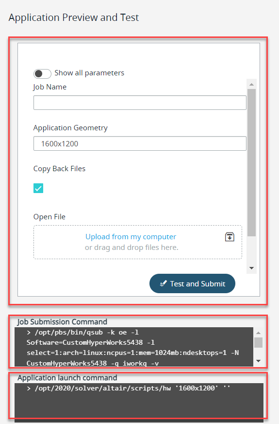 Preview and Test Panel