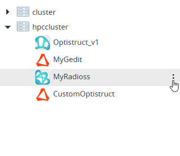 Applications List - Options