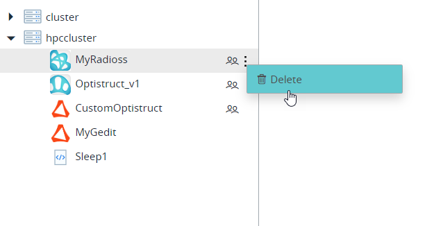 Delete Application