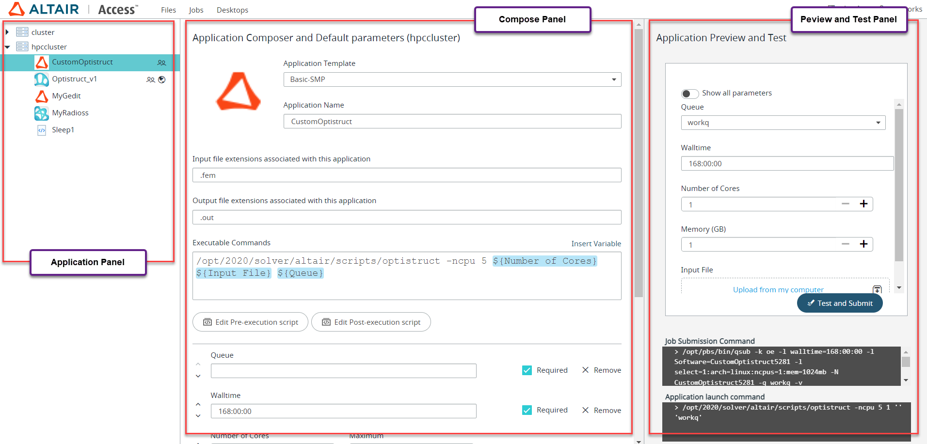 Application Definitions Composer