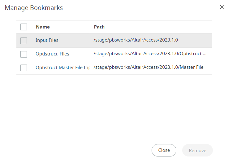 Manage Bookmark