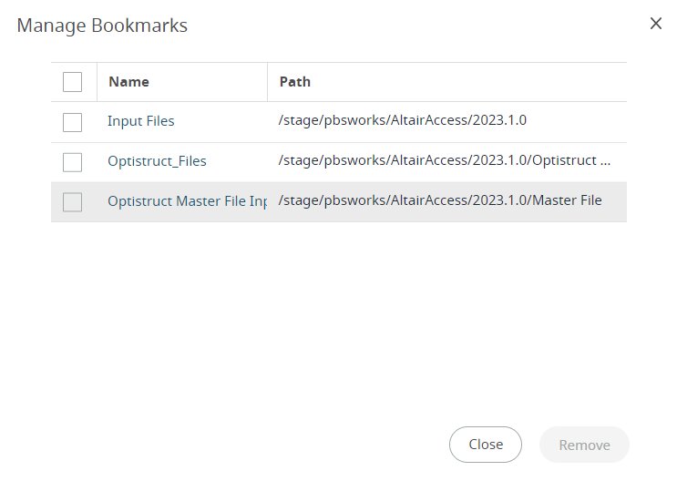 Manage Bookmark