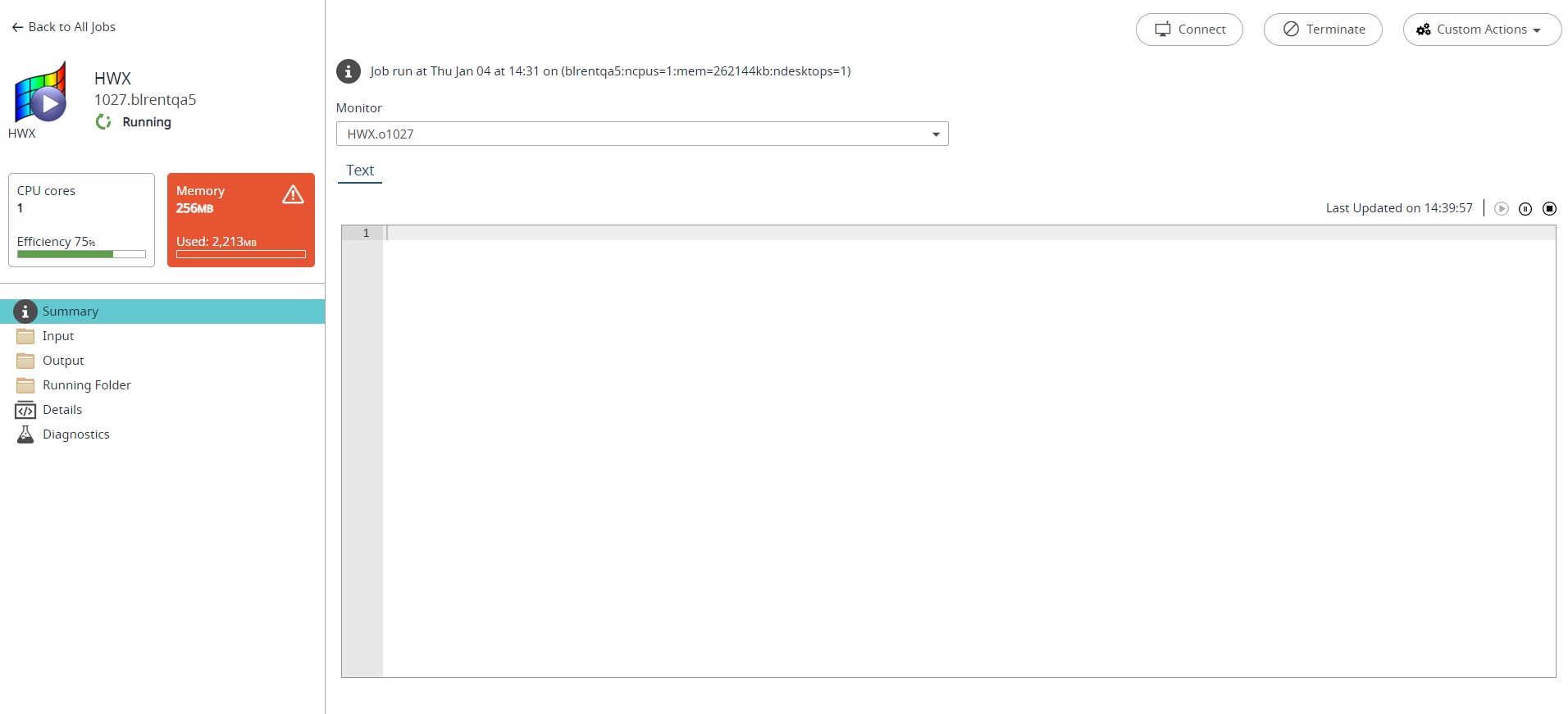 Job Summary View