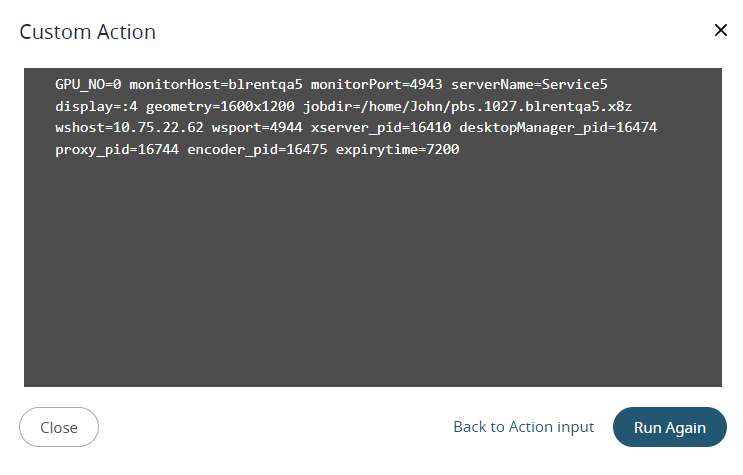 Job Information Console Tab