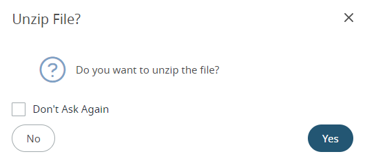 Unzip File Option