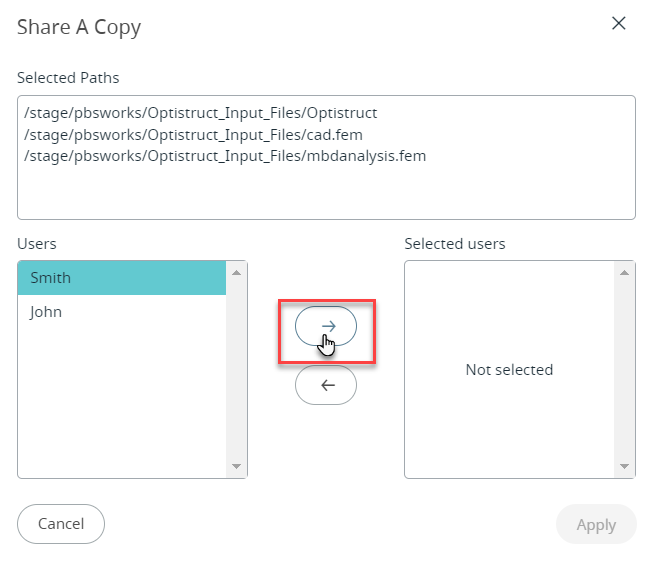 Share a Copy - User Selected
