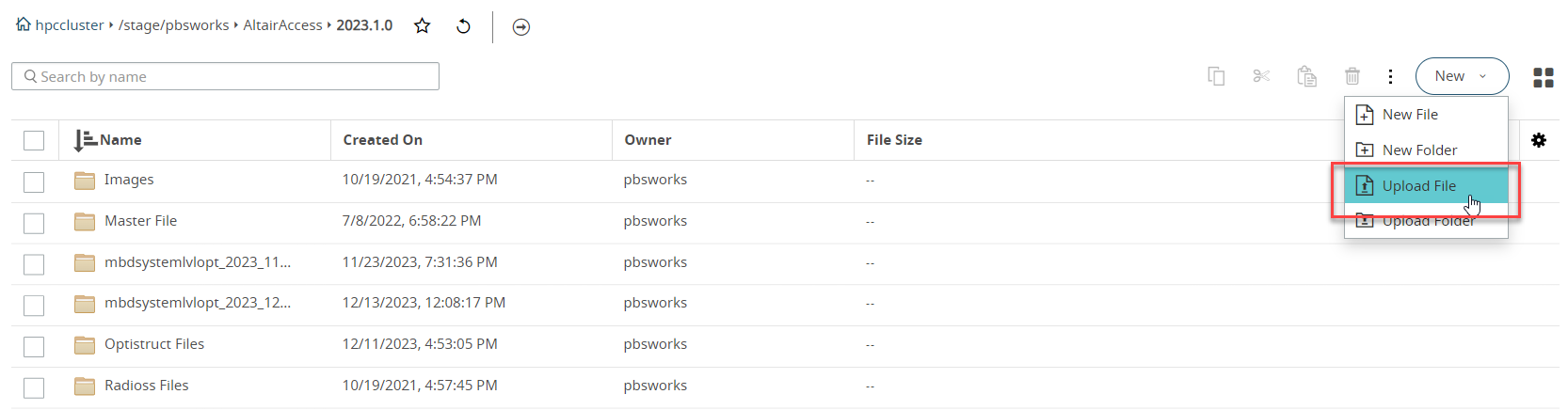 Upload a File