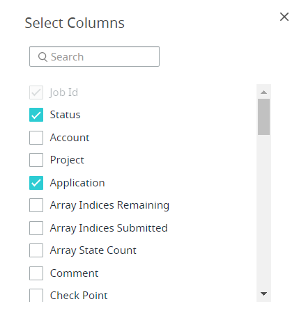 Job Select Columns