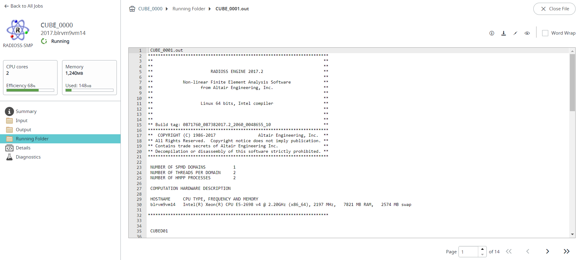 Opened File