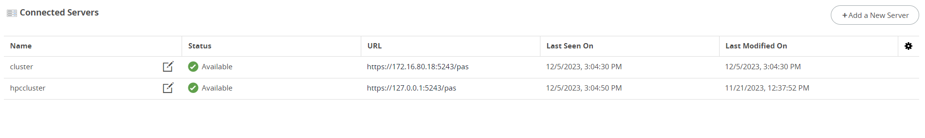 Manage Servers