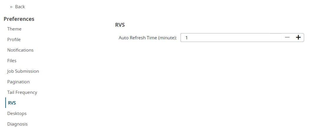 RVS Auto Refresh Time