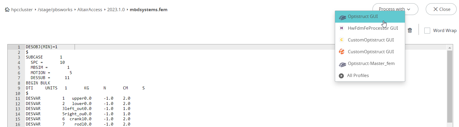 Process With Option