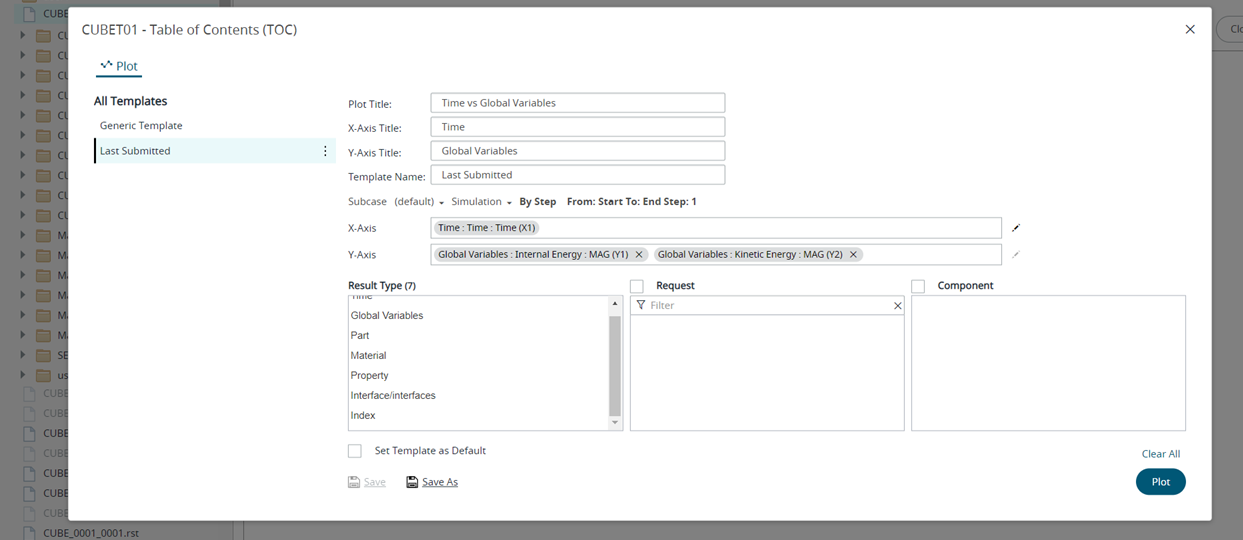 Select Plot Parameters