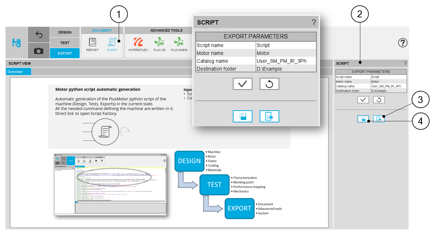 Export a script