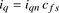 %FontSize=10
%TeXFontSize=10
\documentclass{article}
\usepackage{amsmath}
\pagestyle{empty}
\begin{document}
$
i_q=i_{qn}\,c_{fs}
$
\end{document}
