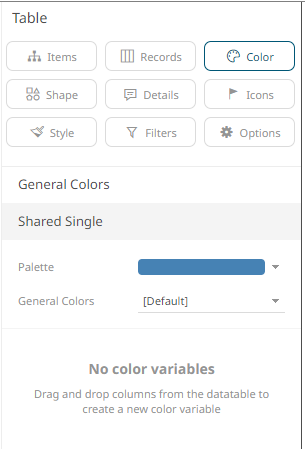 General Colors and Shared Single Configuration