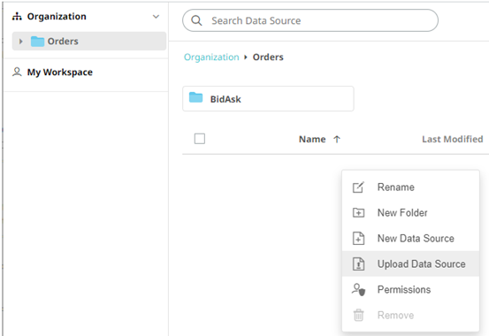 Uploading Data Sources