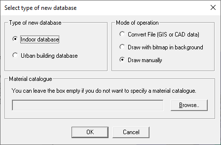 Create an Empty Indoor Database