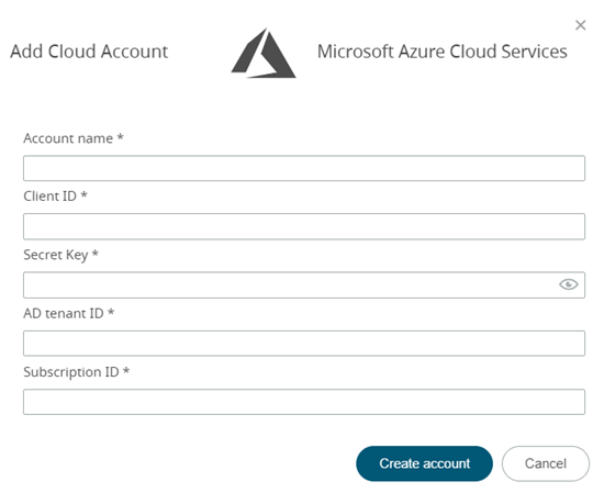 Add Azure Cloud Account