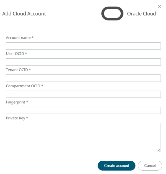 Add an Oracle Cloud Account