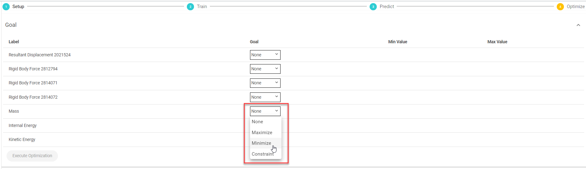 Optimize Goal Selection